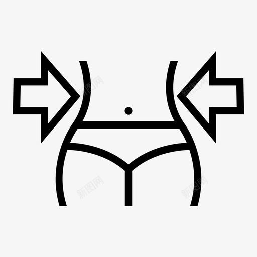减肥健身运动svg_新图网 https://ixintu.com 减肥 减肥健身 运动训练 腰部 女孩 身体 健身 健康 生活方式