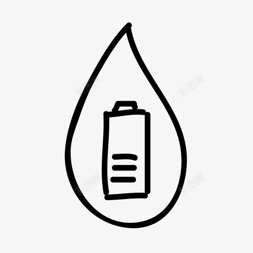 电池液滴手绘液体svg_新图网 https://ixintu.com 电池 液滴 手绘 液体 水滴
