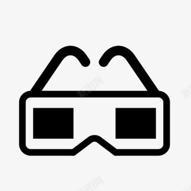 3d眼镜电影互动图标