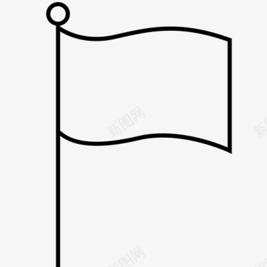 旗帜标志学校旗帜图标