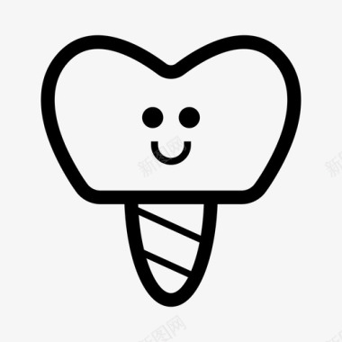 牙科植入物牙科治疗牙医图标