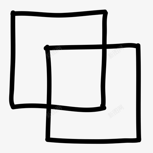 手绘正方形手绘不透明度svg_新图网 https://ixintu.com 手绘 正方形 不透明 透明度 草图 常用 图标