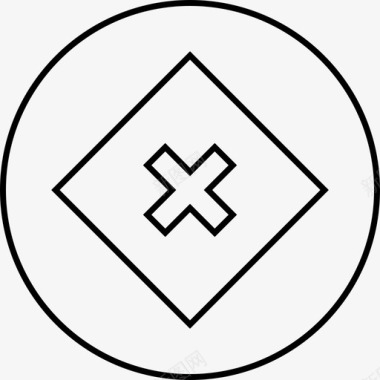 抽象x补丁图标