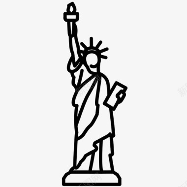 自由女神像地标纽约图标