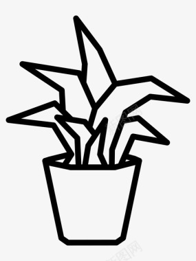 植物弓箭手几何图标