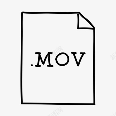 mov文件文档文件类型图标