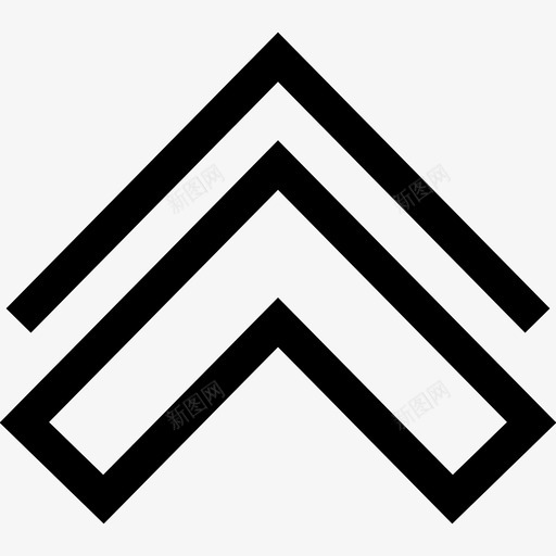 向上指针增加svg_新图网 https://ixintu.com 箭头 前进 向上 指针 增加 快进 方向 上传 粗体