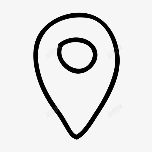 手绘地图别针方向手绘svg_新图网 https://ixintu.com 手绘 地图 别针 方向 素描 常用 图标