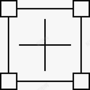 抽象十字架形状不图标