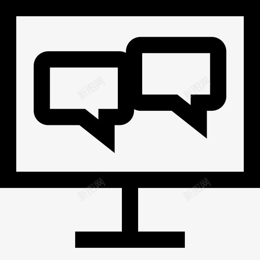 社交短信软件短信svg_新图网 https://ixintu.com 短信 工作 社交 软件 在线 网络 显示器 移动 工作会 会话 电脑