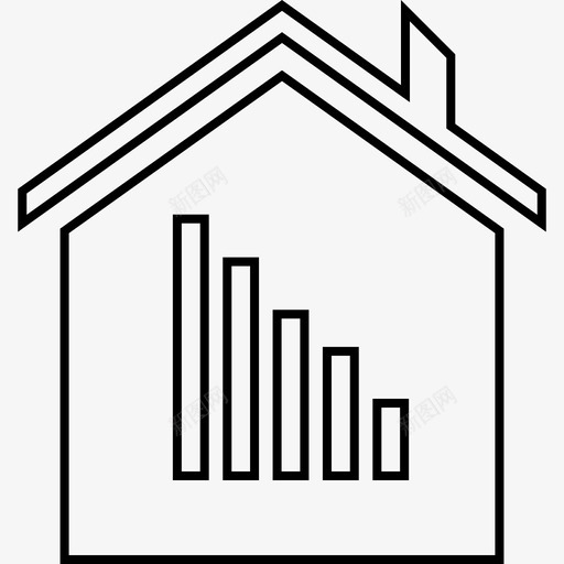 房地产数据家庭svg_新图网 https://ixintu.com 房地产 数据 家庭 房子 网上