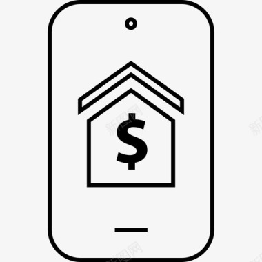 手机购房房子网上图标