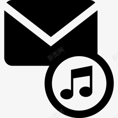 音乐电子邮件不持有图标