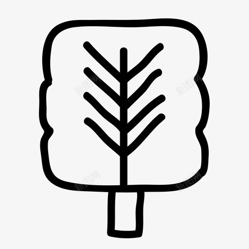 水壶树手工绘制树叶svg_新图网 https://ixintu.com 水壶 手工 绘制 树叶 自然 植物 森林