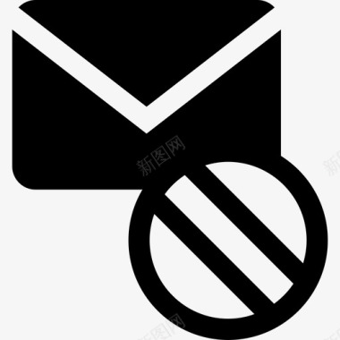拒绝电子邮件无效地址回击图标