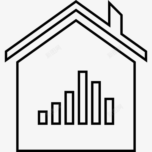 房地产条形图数据家庭svg_新图网 https://ixintu.com 房地产 条形图 数据 家庭 房子 网上