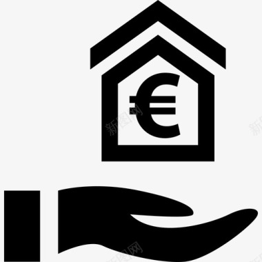 买房欧元房子图标