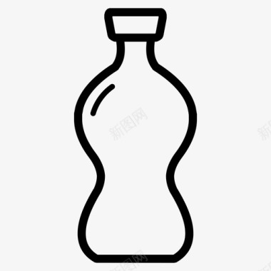 水瓶装水饮料图标