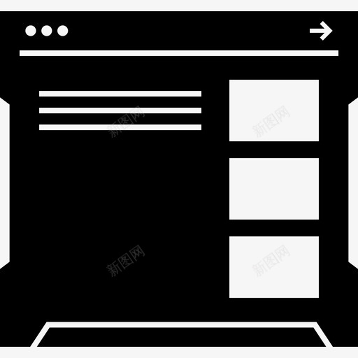 线框浏览器设计互联网svg_新图网 https://ixintu.com 线框 浏览器 设计 互联网 模型 在线 网站 字形