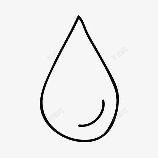 水滴绘制手绘svg_新图网 https://ixintu.com 手绘 水滴 绘制 素描 眼泪 普通 图标