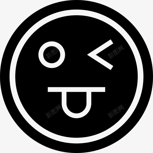吐舌头傻子向前svg_新图网 https://ixintu.com 表情 舌头 删除 傻子 向前 情绪 另一个 添加 字形