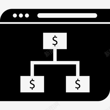 金钱网页浏览器商业互联网图标