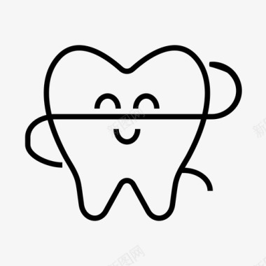 牙线性格牙医图标