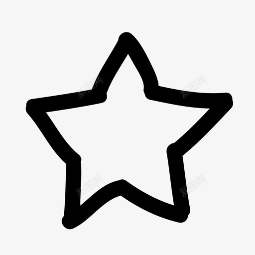 手绘星形几何手绘svg_新图网 https://ixintu.com 手绘 星形 几何 素描 常用 图标