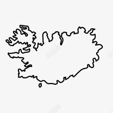 冰岛国家地理图标