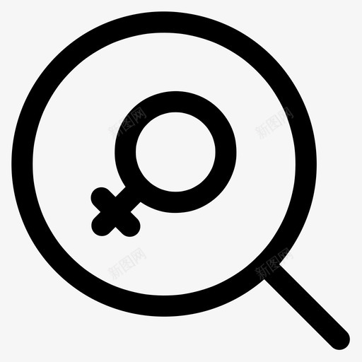 找女人玻璃放大镜svg_新图网 https://ixintu.com 女人 玻璃 放大镜 搜索 线条