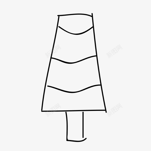冰棒树手工绘制树叶svg_新图网 https://ixintu.com 冰棒 手工 绘制 树叶 自然 植物 森林