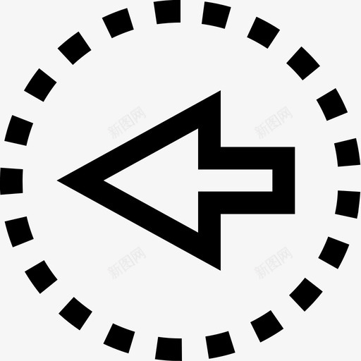 向左箭头方向点svg_新图网 https://ixintu.com 箭头 向左 方向 指针 粗体
