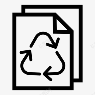 纸张回收生态能源图标