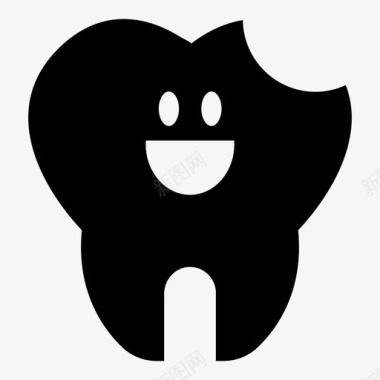 牙洞牙医固位口图标