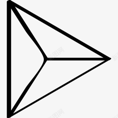 抽象三角形箭头创意图标