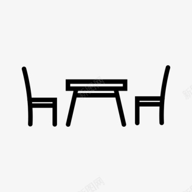 桌子椅子餐桌图标