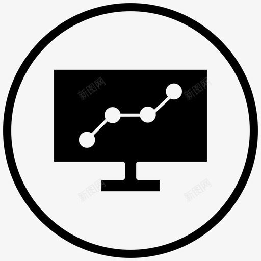 仪表板增长折线图svg_新图网 https://ixintu.com 仪表板 增长 折线 线图 监视器 报告 统计 商业