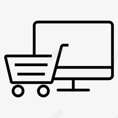 购物车购买产品电子商务图标