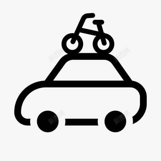 汽车自行车行李运输svg_新图网 https://ixintu.com 汽车 自行车 行李 运输 旅游度假
