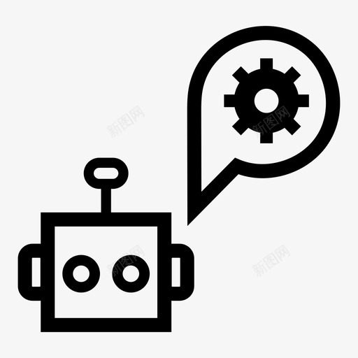 机器人头数字机器人svg_新图网 https://ixintu.com 机器人 机器 人头 数字 数字机 齿轮