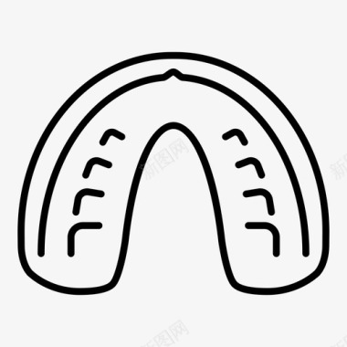 护齿板运动牙齿图标