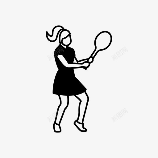 网球反手运动员svg_新图网 https://ixintu.com 网球 运动员 反手 职业 运动 运动类 类型