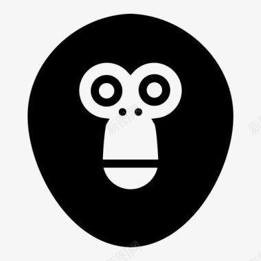 猴脸动物黑猩猩图标