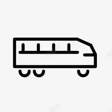 公共汽车移动式旅行车图标