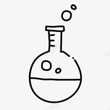 烧杯化学手绘图标