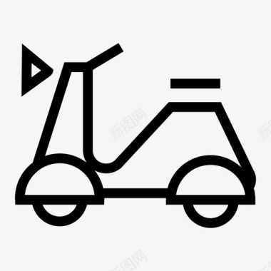 摩托车自行车送货车图标
