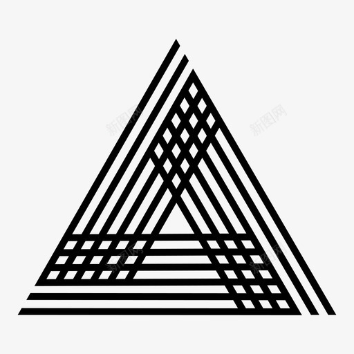 三角形抽象几何svg_新图网 https://ixintu.com 抽象 三角形 几何 线形 形状 对称
