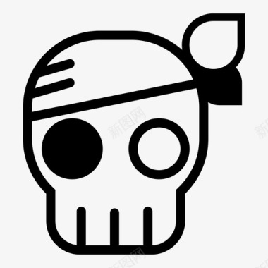 海盗头巾十字骨图标