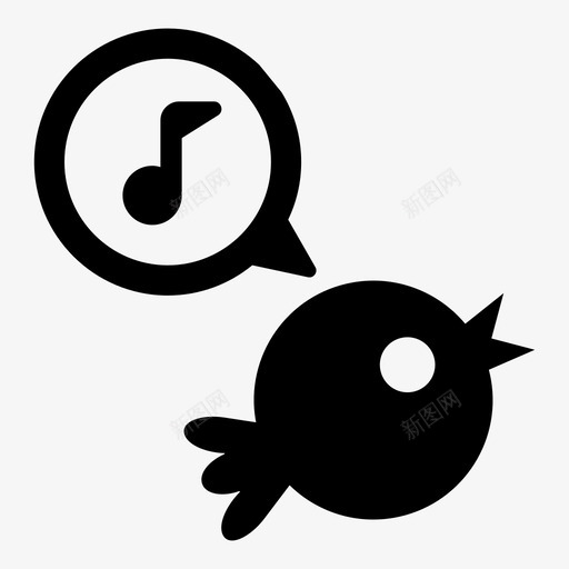 鸟鸟歌鸟的符号svg_新图网 https://ixintu.com 小鸟 鸟鸟 歌鸟 符号 鸣叫