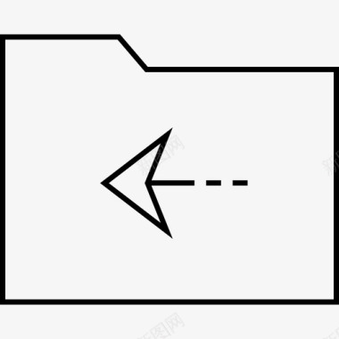 文件夹后退存档箭头图标